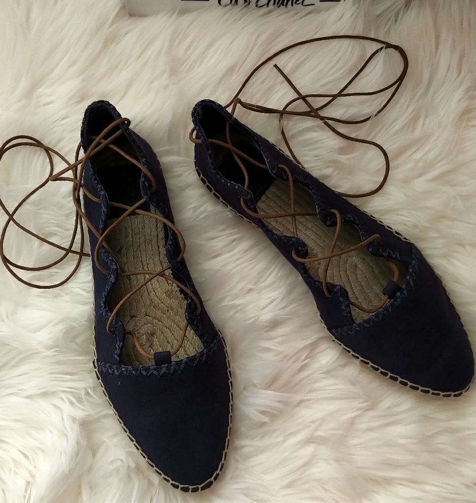 ***SOLD***Tory Burch Sonoma Gillie Espadrille Navy Sea Color - Picture 8 of 8